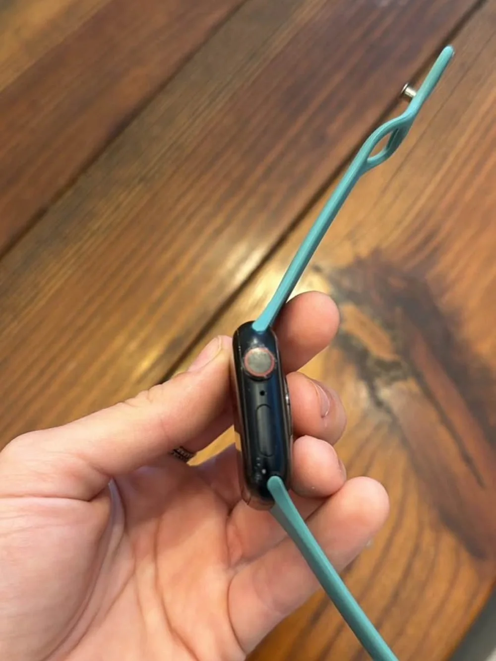Apple Smartwatch with Teal Sport Band
